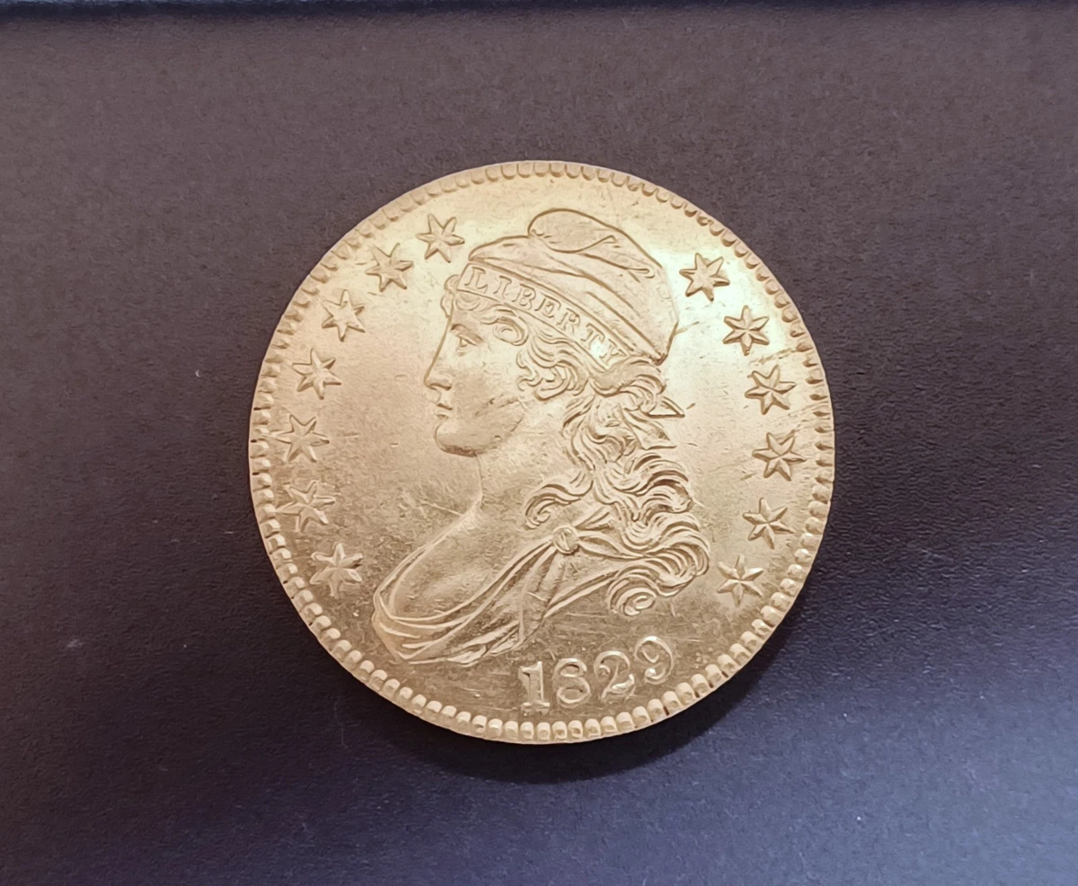Uncirculated 1829 Year US Early Half Dollar Coins (1794-1839) for