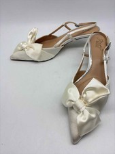Pre-Owned Jewel Badgley Mischka White Size 9 Sling Back Heels