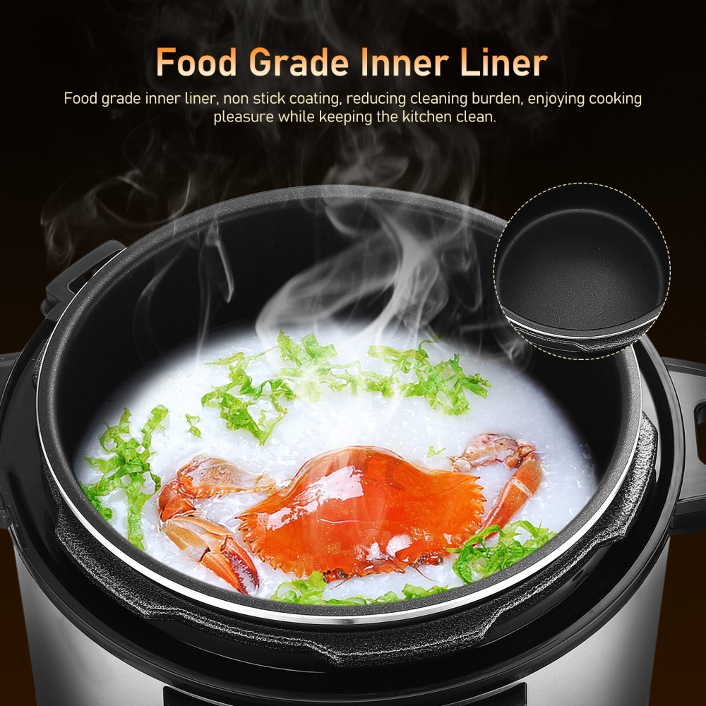 Electric Pressure Cooker 10-in-1 Digital Insta Pot Programmable 6L Pot 1000W UK