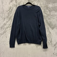 Polo Ralph Lauren Men  s Navy Blue Crew Neck Sweater Pima Cotton XL