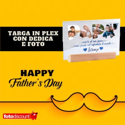 Cornice Papà M con foto Omaggio personalizzata - Regali Personalizzati