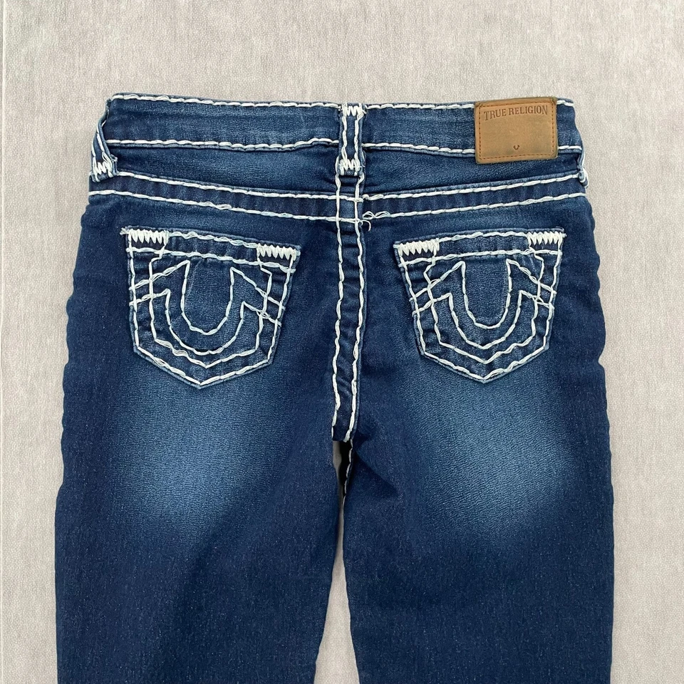 Pantalones True Religion Niñas 7 Azul Jeans Casey Super T Elastizados Bolsillos Niños Foto 4 de 4