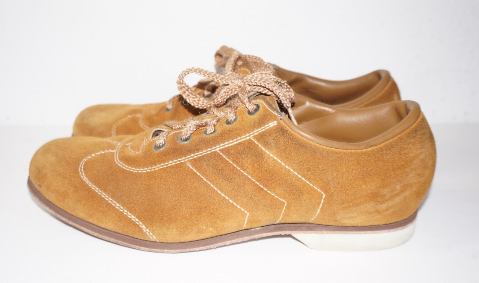VTG 1970s Brown Suede Mens Bowling Shoes eBay