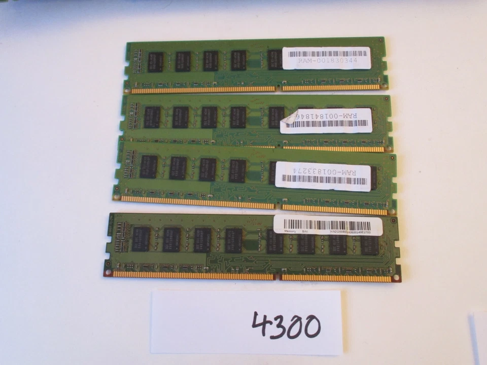 Samsung 4x2Gb=8Gb PC3-10600 1333Mhz DDR3 Desktop Memory RAM (4300) - Image 2 of 2