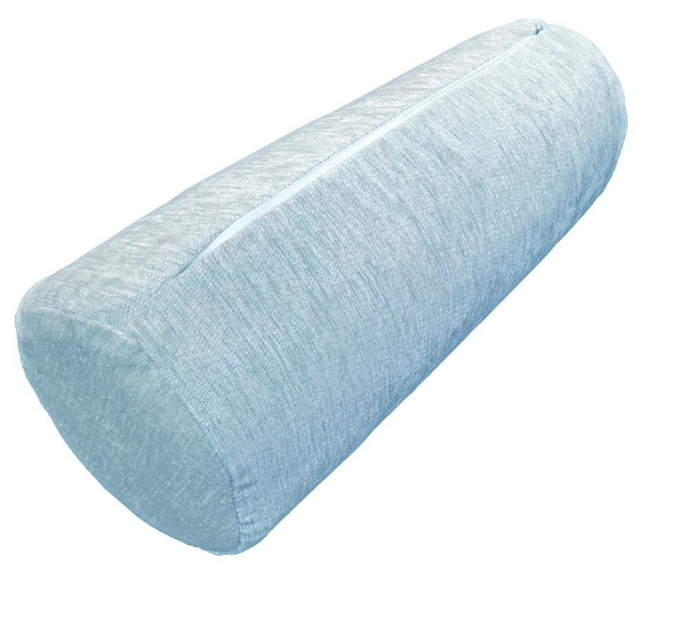 Wn04 Light Blue Chenille Sofa Seat Patio Bench Box Cushion Bolster Cover/Runner - Image 3 of 4