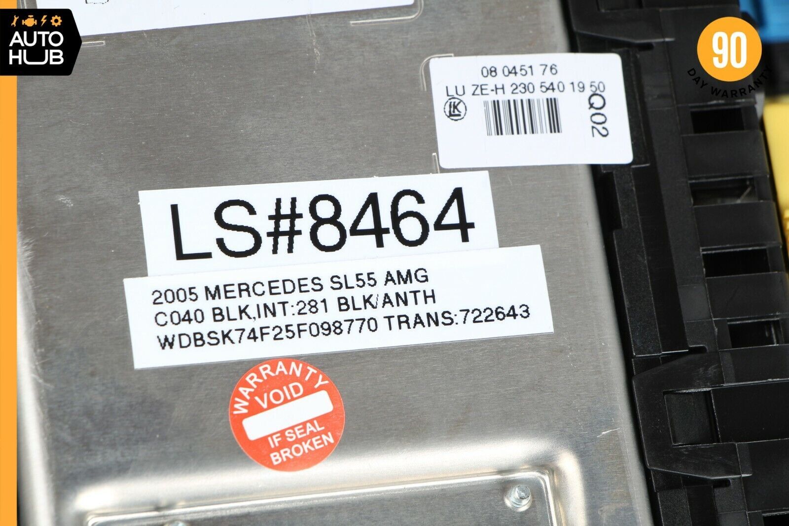 03-12 Mercedes R230 SL55 AMG SL500 SL550 Rear SAM Fuse Box Relay Module OEM