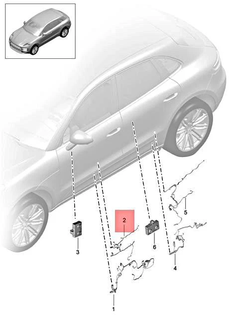 Genuine PORSCHE Macan 95B Wire Set 95B971036AK | eBay