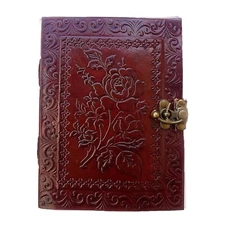 Handmade Leather Rose Journal Sketchbook Love Secret Diary Gift for Girlfriend