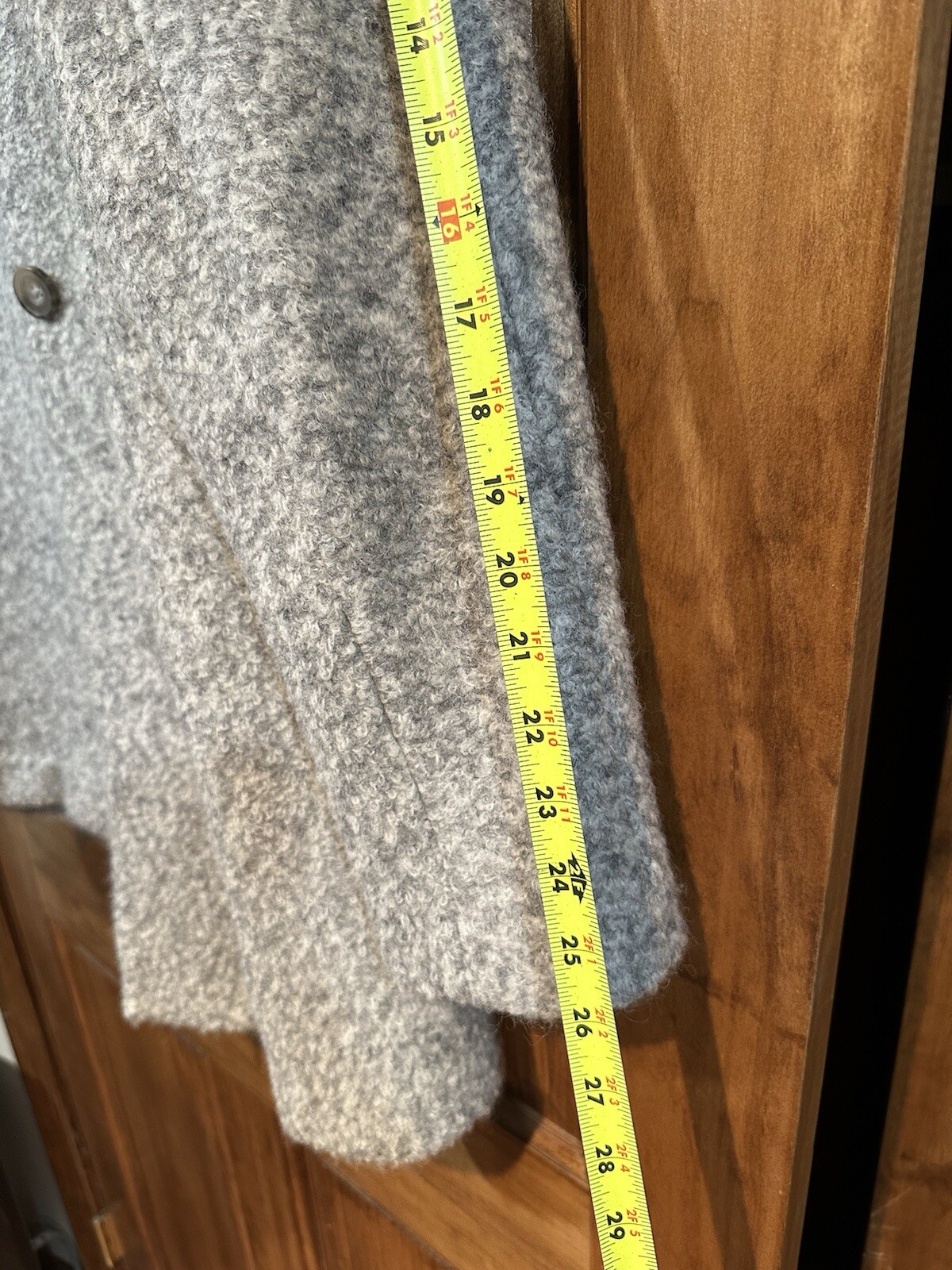 Joules Coat Jacket US 12 Grey Woolsthorpe Women Wool Mid Length Grey One Button