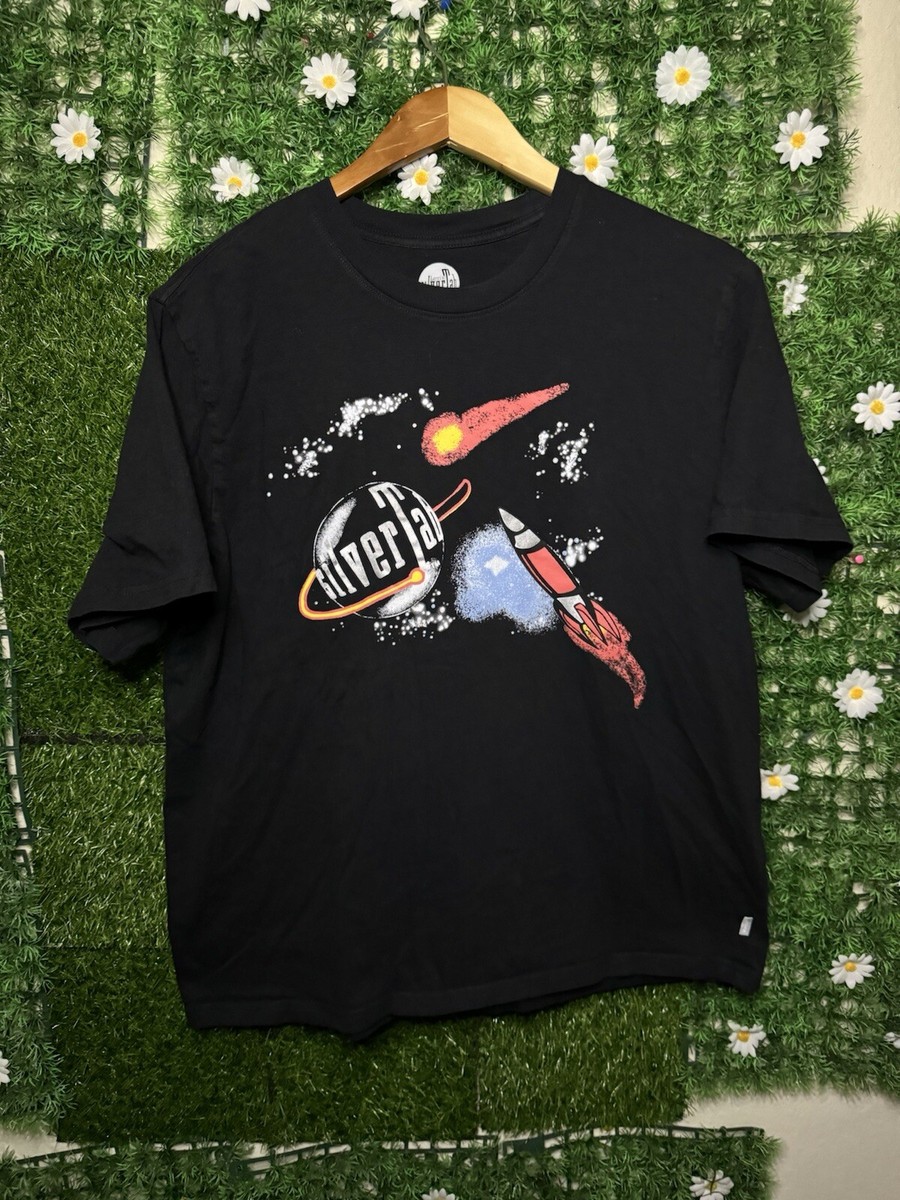 Levis SilverTab Space Rocket Grunge Skate Y2K Style T-Shirt Black