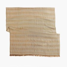 J.Crew Double-Sided Woven Scarf in Stripes and Solid  Camel  69.50