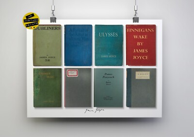 James Joyce Poster: 1. Auflage Buchcover, Ulysses, Dubliners Geschenk, Kunst, Fan