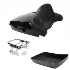 Chopped Trunk Backrest Mount Rack Fit For Harley Touring Road Glide 1997-2008