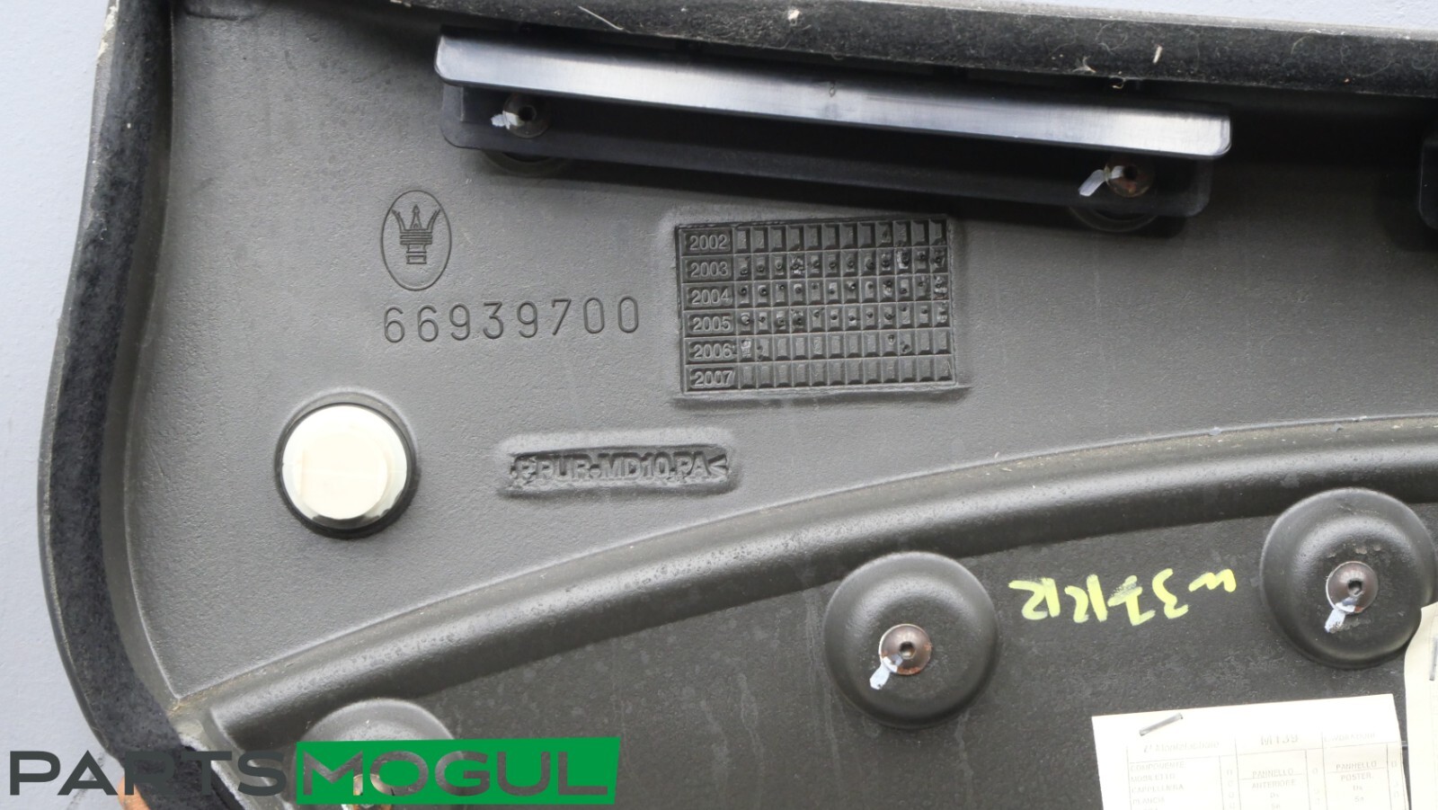03-13 Maserati Quattroporte M139 Rear Right Side Interior Door Panel OEM