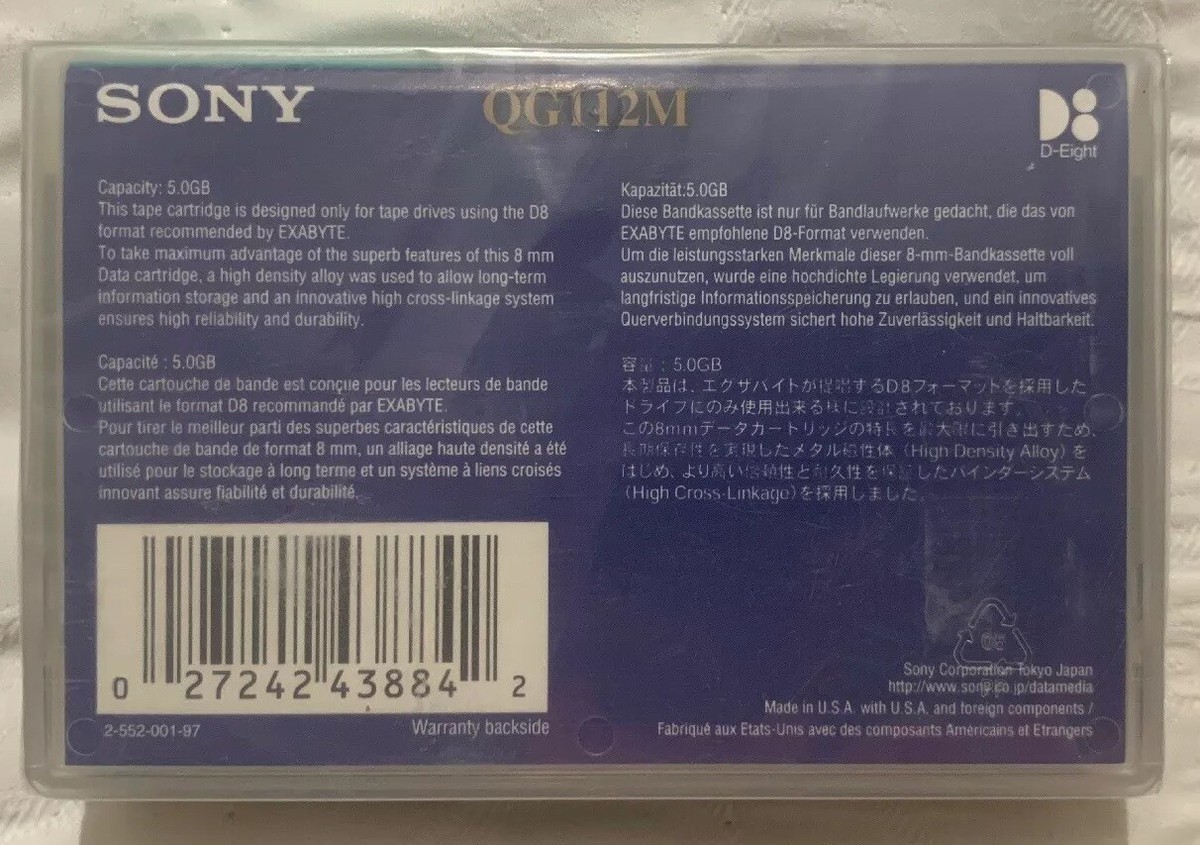 Sony 8mm Data Cartridge - Qg112m for sale online | eBay