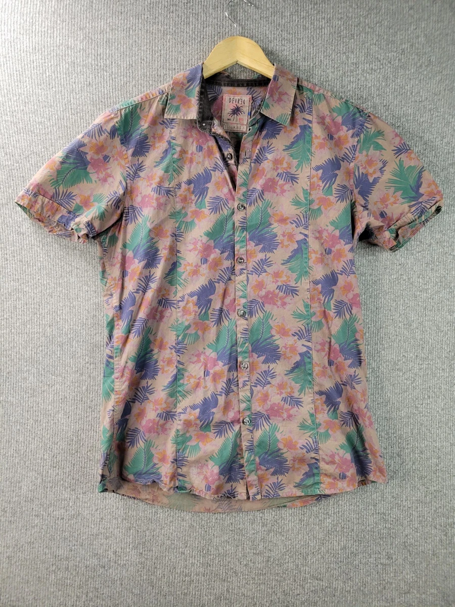 Devred 1902 Button Up Shirt Adult Medium Floral Beach