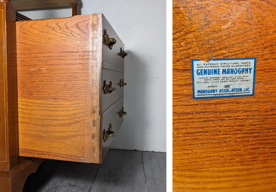 古董英国摄政红木三层茶几格鲁吉亚/爱德华风格 — 第 2/4 张图片