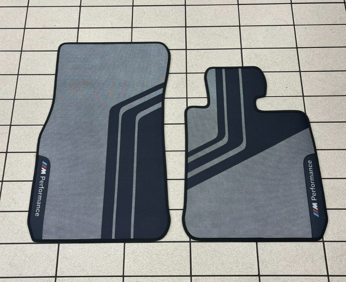 BMW Front Rubber Floor Mats M Performance F20 F22 RHD Genuine 2407300 ...