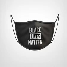 Adult Face Mask Triple Layer BLM 100% Cotton Washable Reusable Unisex Men Women