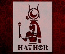 Ancient Egyptian God Hathor Stencil Reusable 8.5 x 11 Inches for Painting