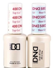 DND Daisy Soak Off Gel Polish Top Coat 400 & Base Coat 500 LED/UV .5oz gel duo