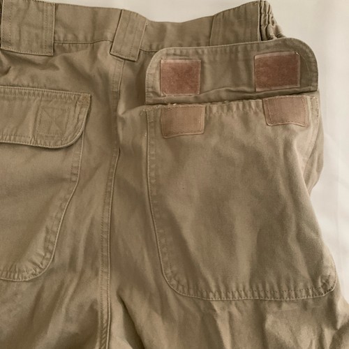 Vintage Cabelas Pants Mens Size 30(26)X32 Trail Hiking Double Knee Beige Cargo - Picture 20 of 23