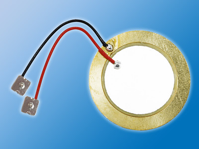 2x Piezoelement | Ekulit | EPZ-27MS44W | Ø 27mm | 4,4kHz | 200Ohm | Kontakte