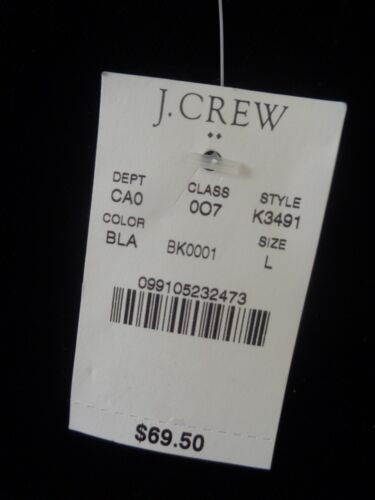 J CREW NWTS BLACK VELVET SHORT SLEEVE TOP/LINED HOLIDAY SEASON SIZE LARGE - Picture 3 of 6