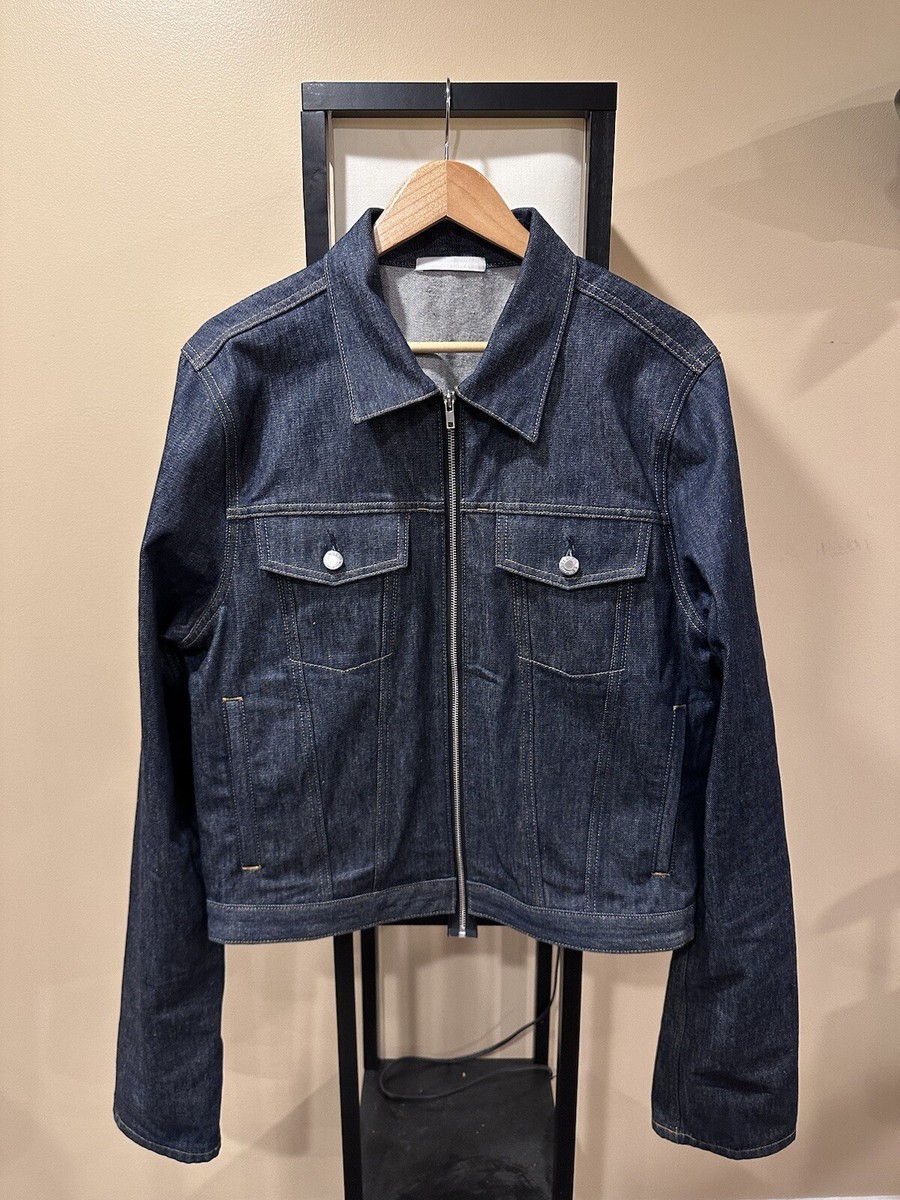 Helmut Lang 97's Denim Jacket Leather Sleeve Denim Helmut Lang