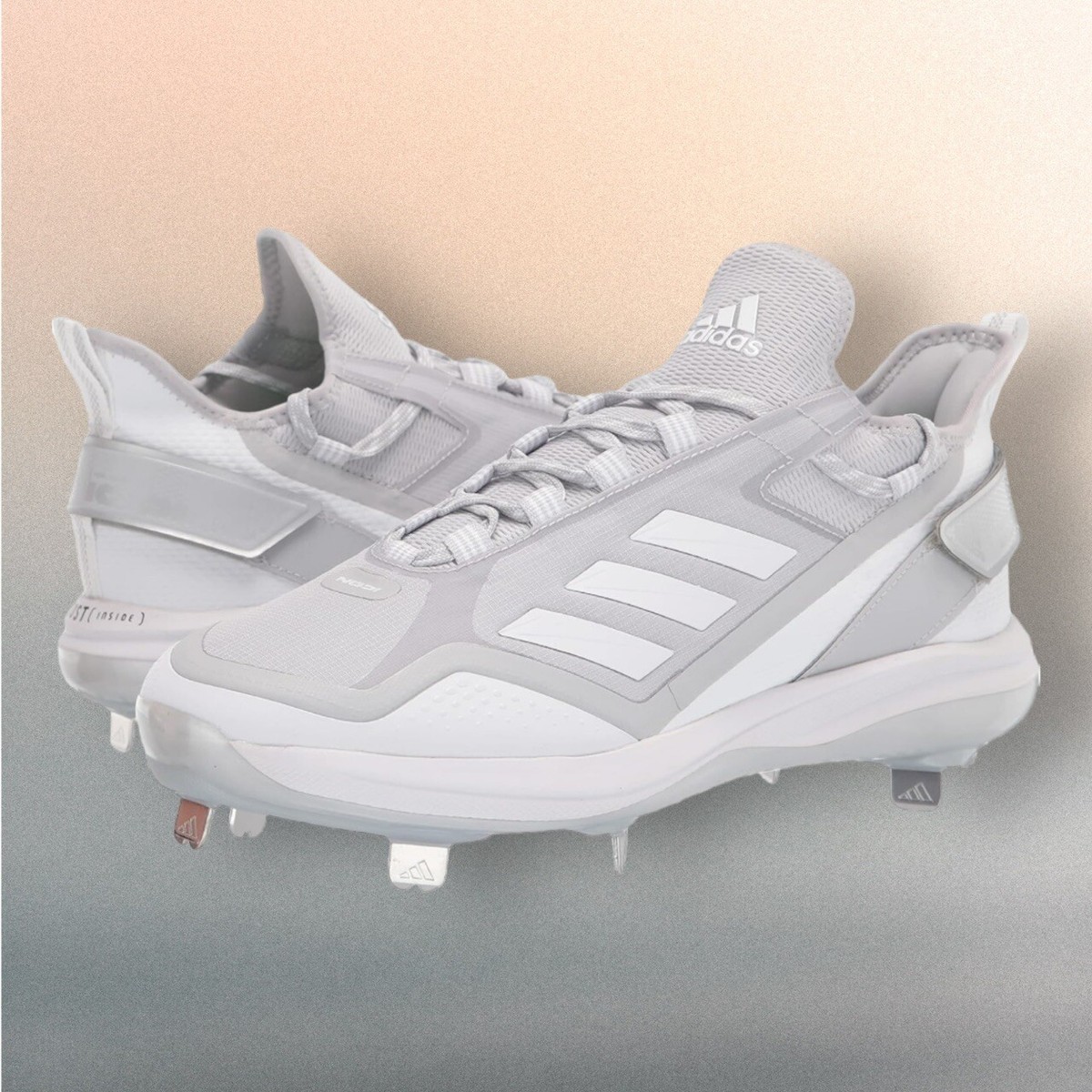 adidas men Icon 7 Boost Baseball Cleats Size 14. Grey/White  display picture 3