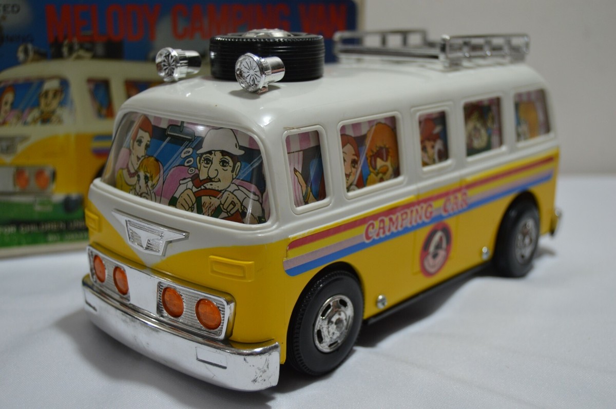 RARE Vintage Yonezawa NOS Japan Battery Operated Melody Camping