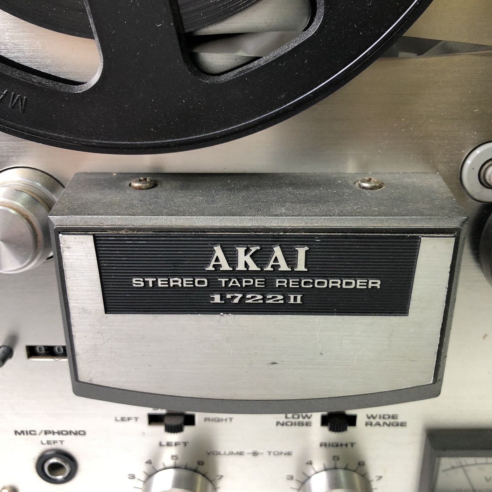 Vintage Akai 1722W Stereo Reel to Reel for Parts And Repair Audio Entertainment