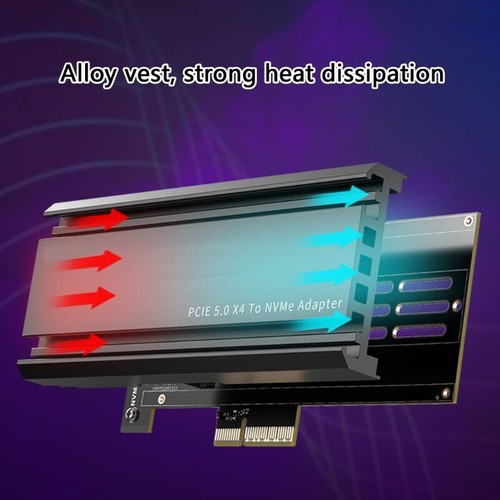 PCIe5.0 to NVMe2.0 Expansion Card Supports Multiple SSDs Size Plugs and Play - Afbeelding 6 van 8