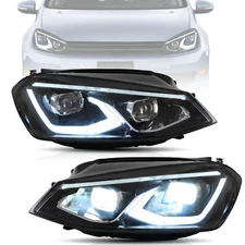 VLAND LED Headlights For 2014-19 Volkswagen VW Golf MK7 w/Start-up Animation