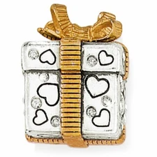 New Brighton GIFT BOX Present STOPPER Bead Charm Holiday Christmas RETIRED