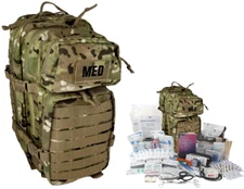ELITE FIRST AID Tactical Trauma Kit #3 STOCKED w/ Backpack Medic MTC