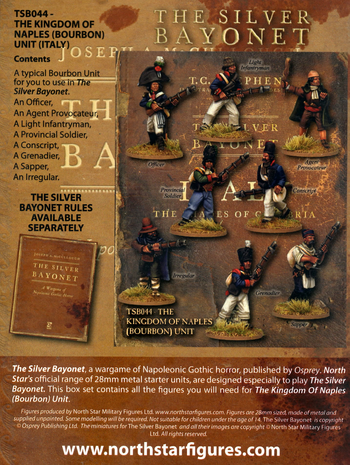 North Star Military Figures 28mm Metal: Silver Bayonet Kingdom of Naples (9)