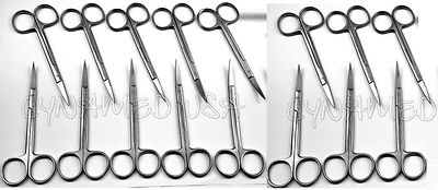 NEW 16 Iris Scissors 4.5'' Curved Surgical Dental Instruments