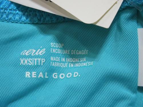 NEW AMERICAN EAGLE AERIE XXS 2pc SWIMSUIT, BIKINI BOTTOMS & SCOOP TOP - Picture 7 of 8