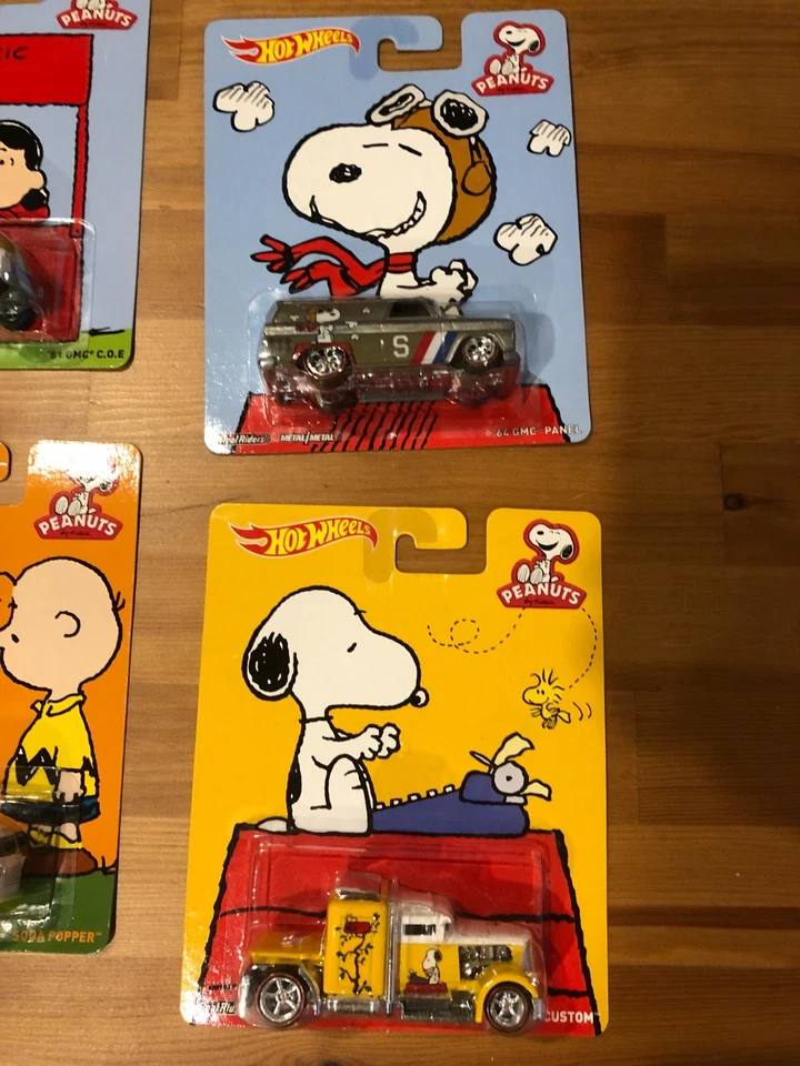 6 件套全新风火轮 2014 花生史努比流行文化 | 全新带盒 — 第 4/4 张图片