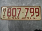 1990s Northern Territory NTG Outback 807-799 license plate