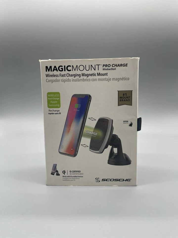 Scosche Magic Mount Pro Carga Inalámbrica Carga Rápida Qi Montaje Coche - Nuevo Foto 2 de 4