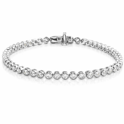 EcLian Tennisarmband 3,5 ctw Lab-Grown Diamant in massivem Gold