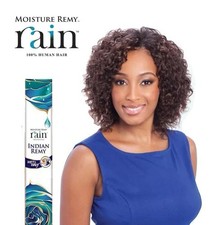 RAIN INDIAN REMY WET  WAVY 100 HUMAN HAIR Weaving 10 inches 1B