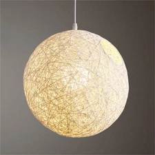 Rattan Zehui Light Lamp Shades Light Accessories(15cm Diameter) Round Concise