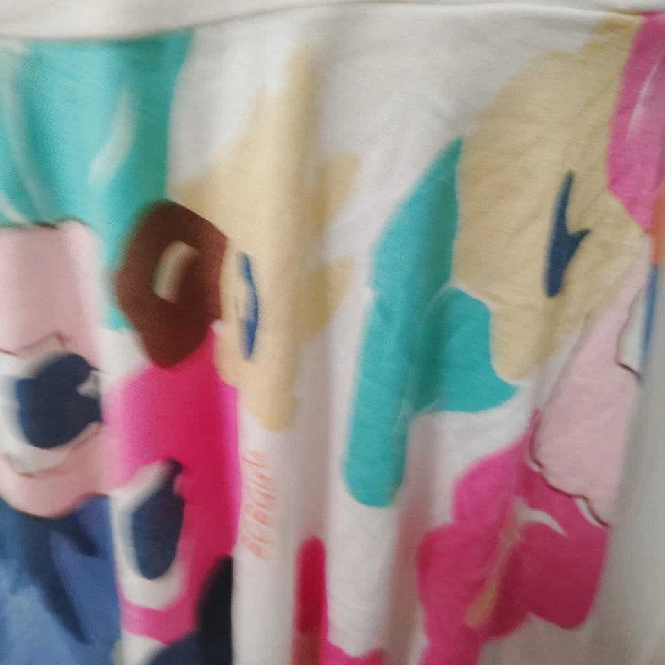 BCBGIRLS Falda Corta Multicolor Grande Con Cinturón Trenzado Cuerda Verde Foto 4 de 4