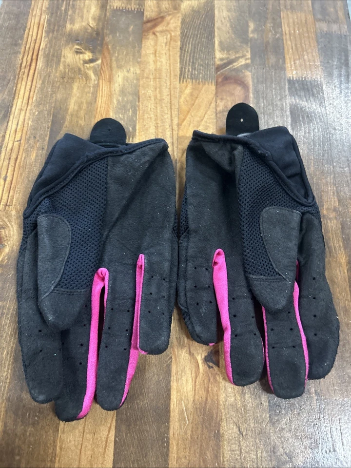 Guantes Harley-Davidson Rosa Mujer Grandes Motocicleta Cuero Malla Motociclista Guantes Foto 3 de 4