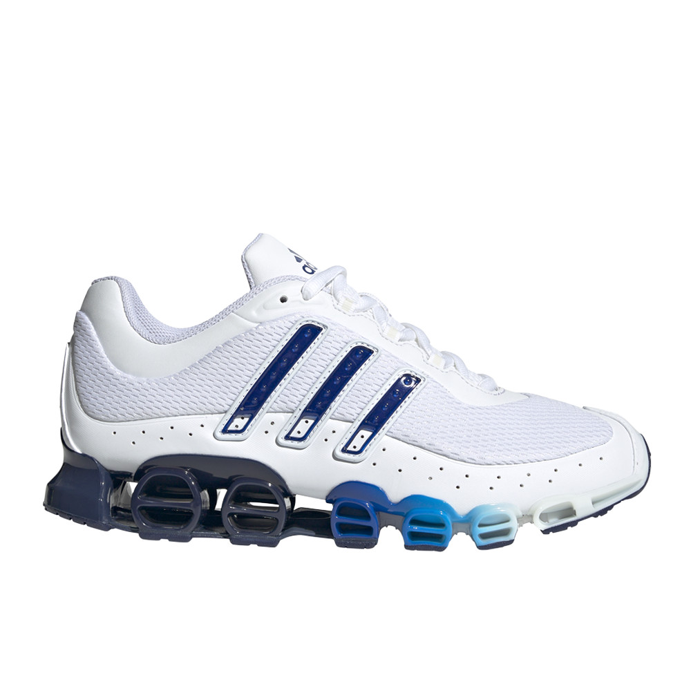 adidas Megaride Lace Up  Mens Blue, White Sneakers Casual Shoes JQ7834