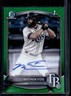 2025 Bowman Chrome Matthew Etzel Auto Green Refractor 1st Prospect #/99 Rays