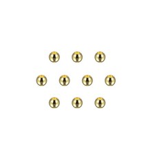 10pcs Beads 5mm Stainless Steel 2.5mm Hole Dia Bead for DIY Crafts, Gold Tone